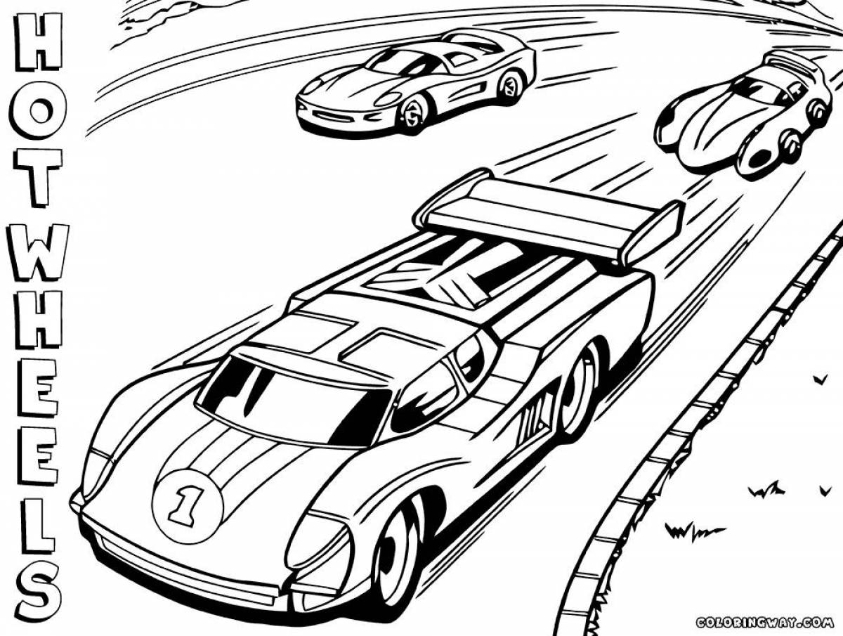 Wonderful hot wheels coloring pages for kids