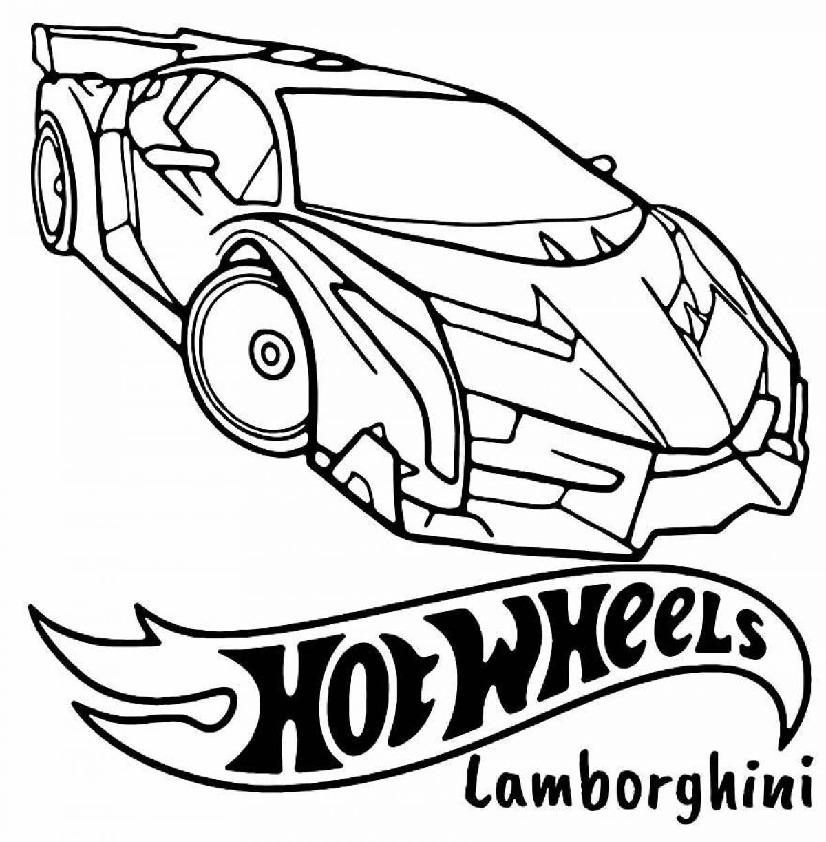 Adorable hot wheels coloring book for kids