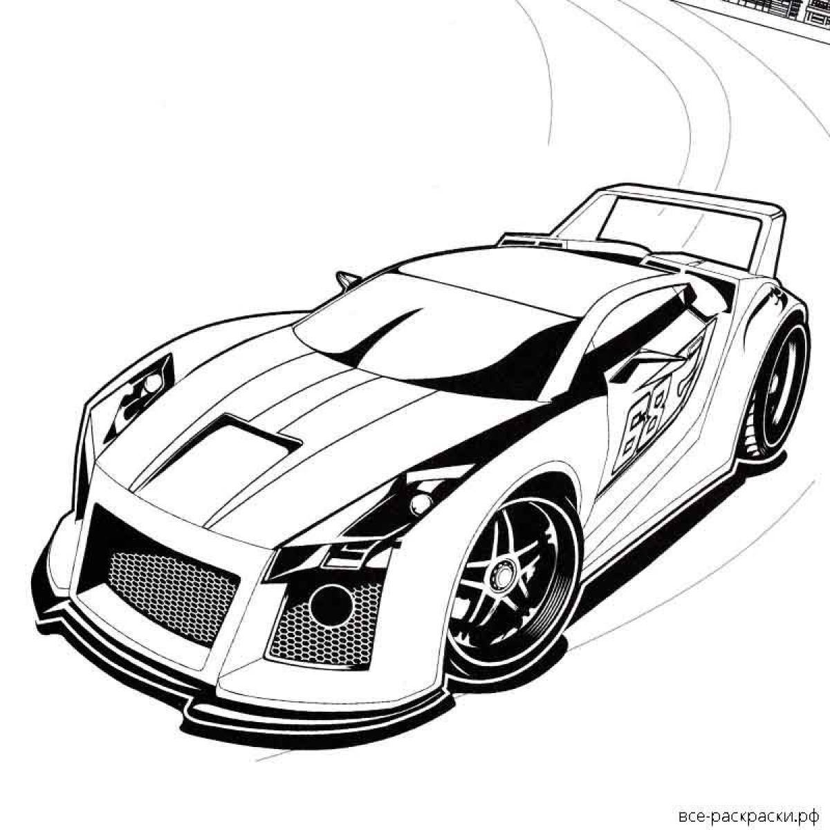 Amazing hot wheels coloring pages for kids