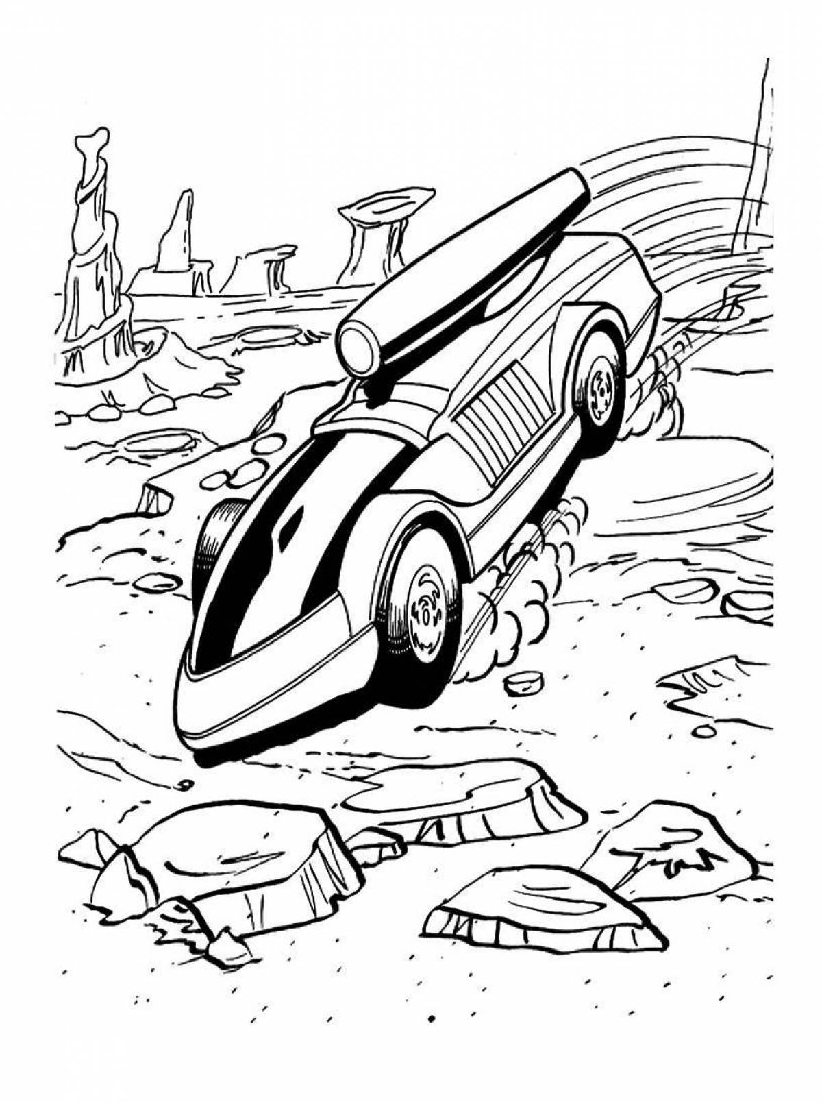 Playful hot wheels coloring book for kids