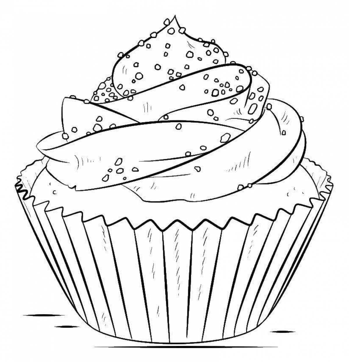 Decorated cake coloring book