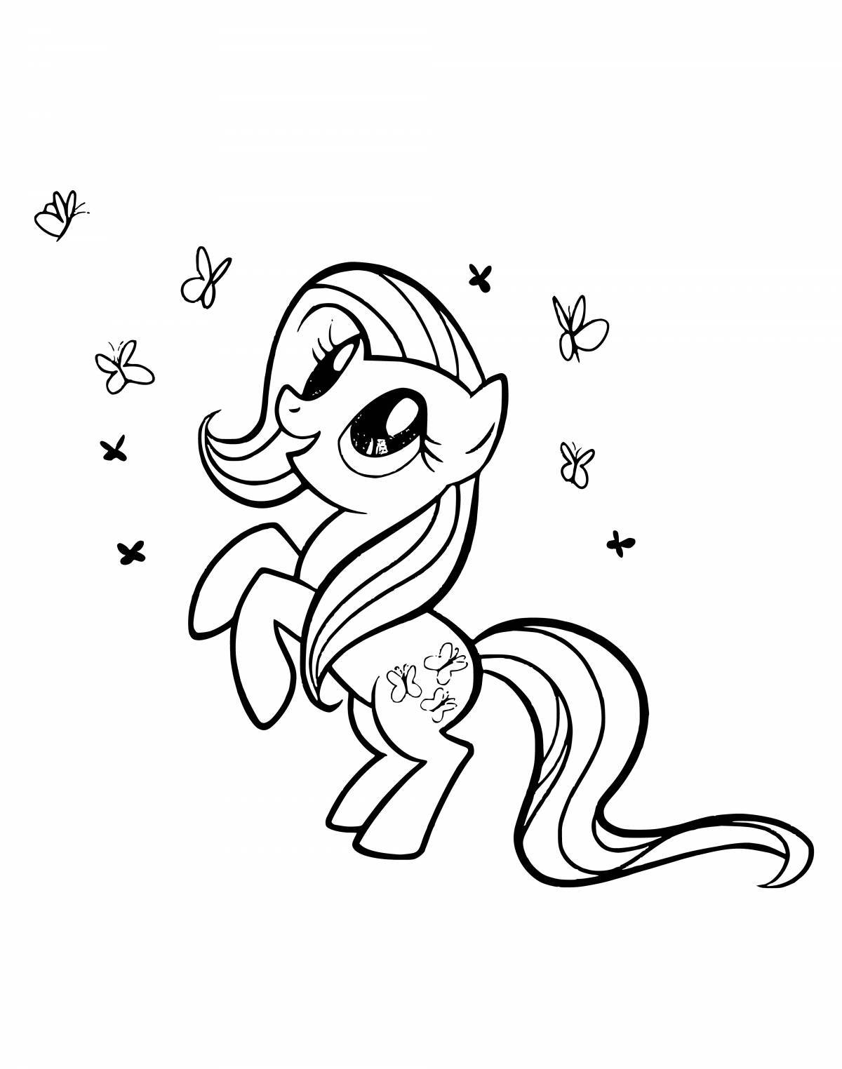 Fluttershy glowing coloring book