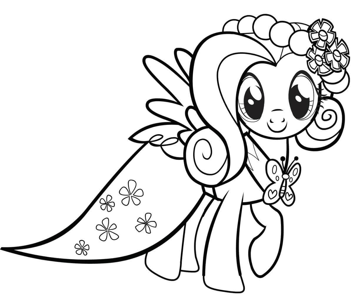 Exquisite fluttershy coloring book