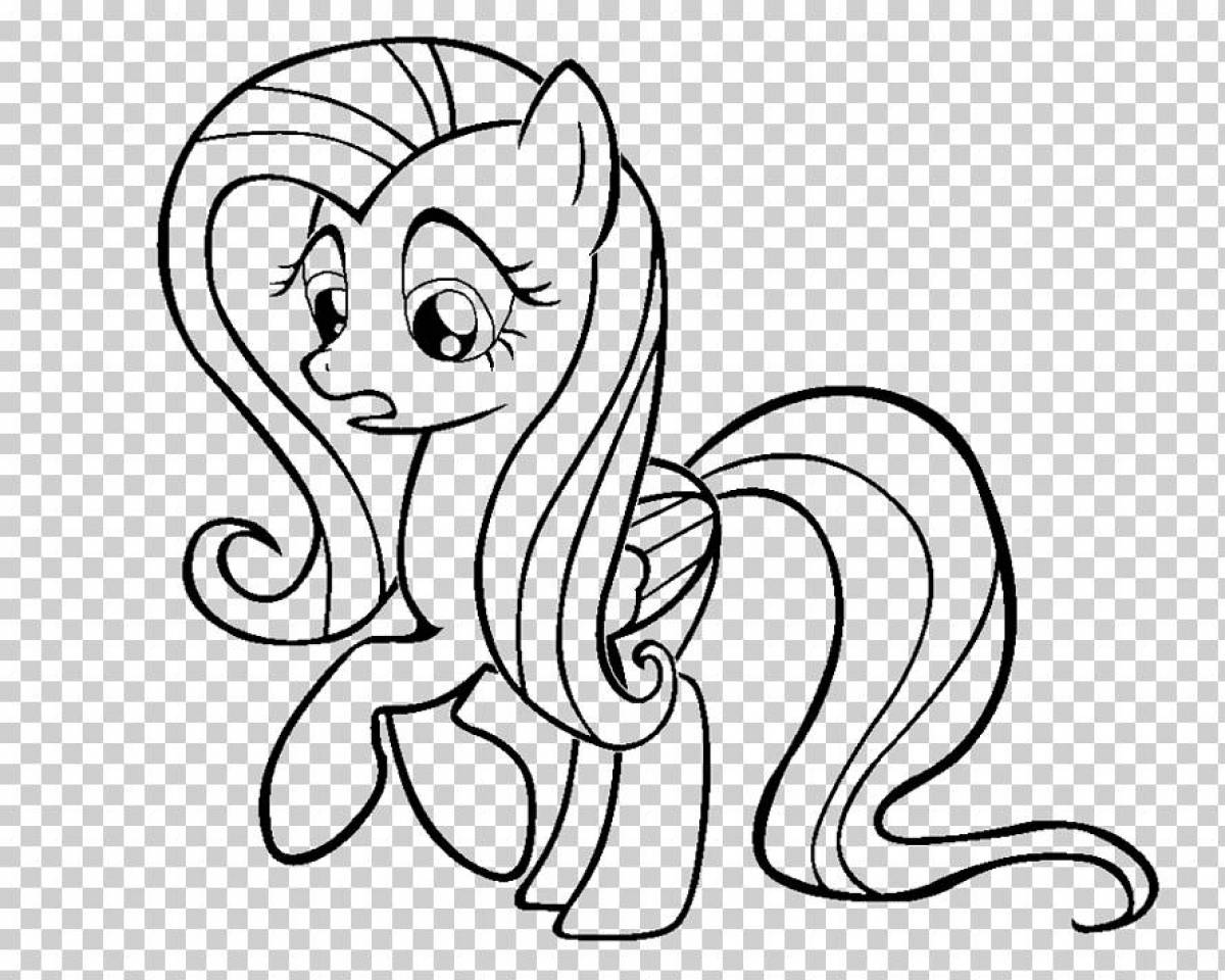 Cute fluttershy coloring book