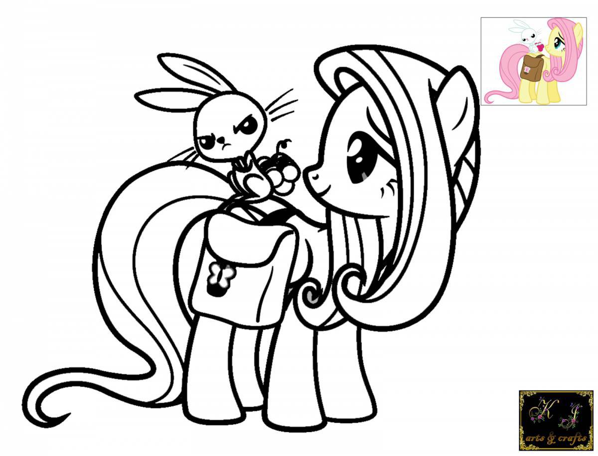 Fluttershy's wonderful coloring book