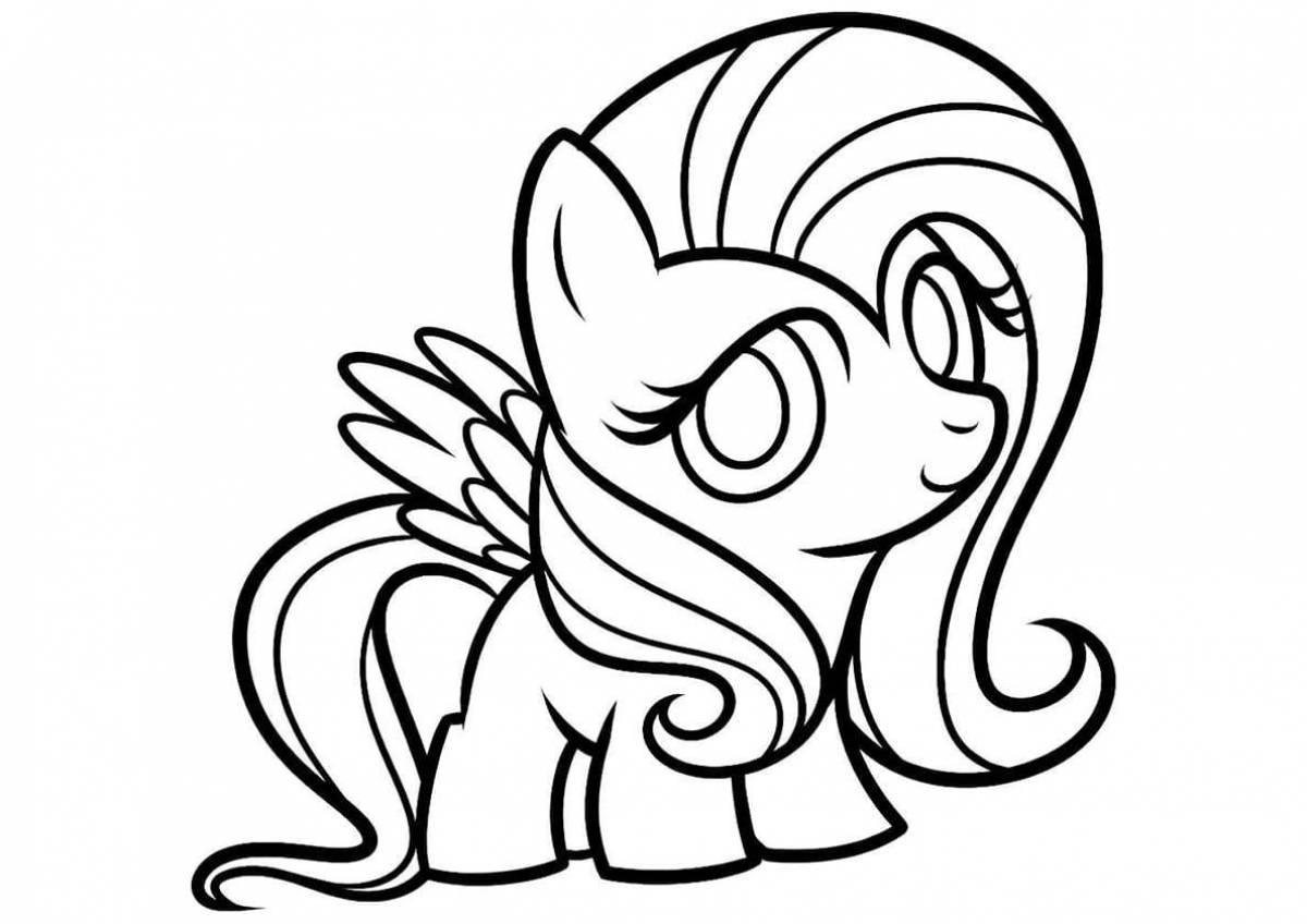 Fluttershy humorous coloring book