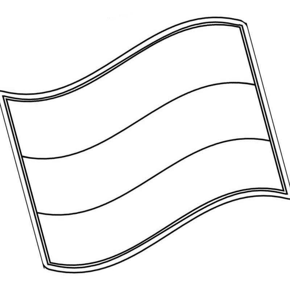 Bold Russian flag coloring page
