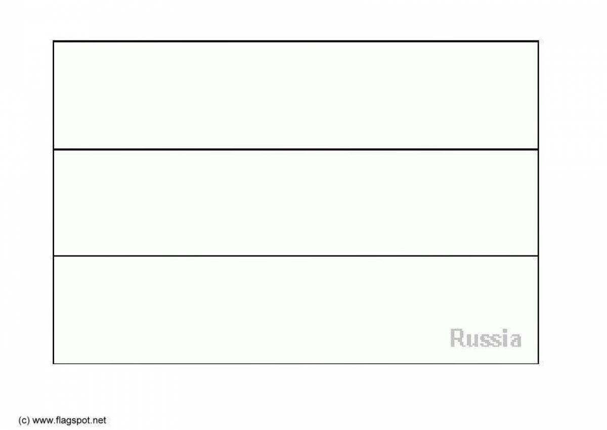 Glorious Russian flag coloring page