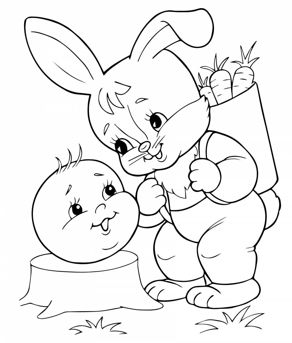 Adorable coloring picture for kids