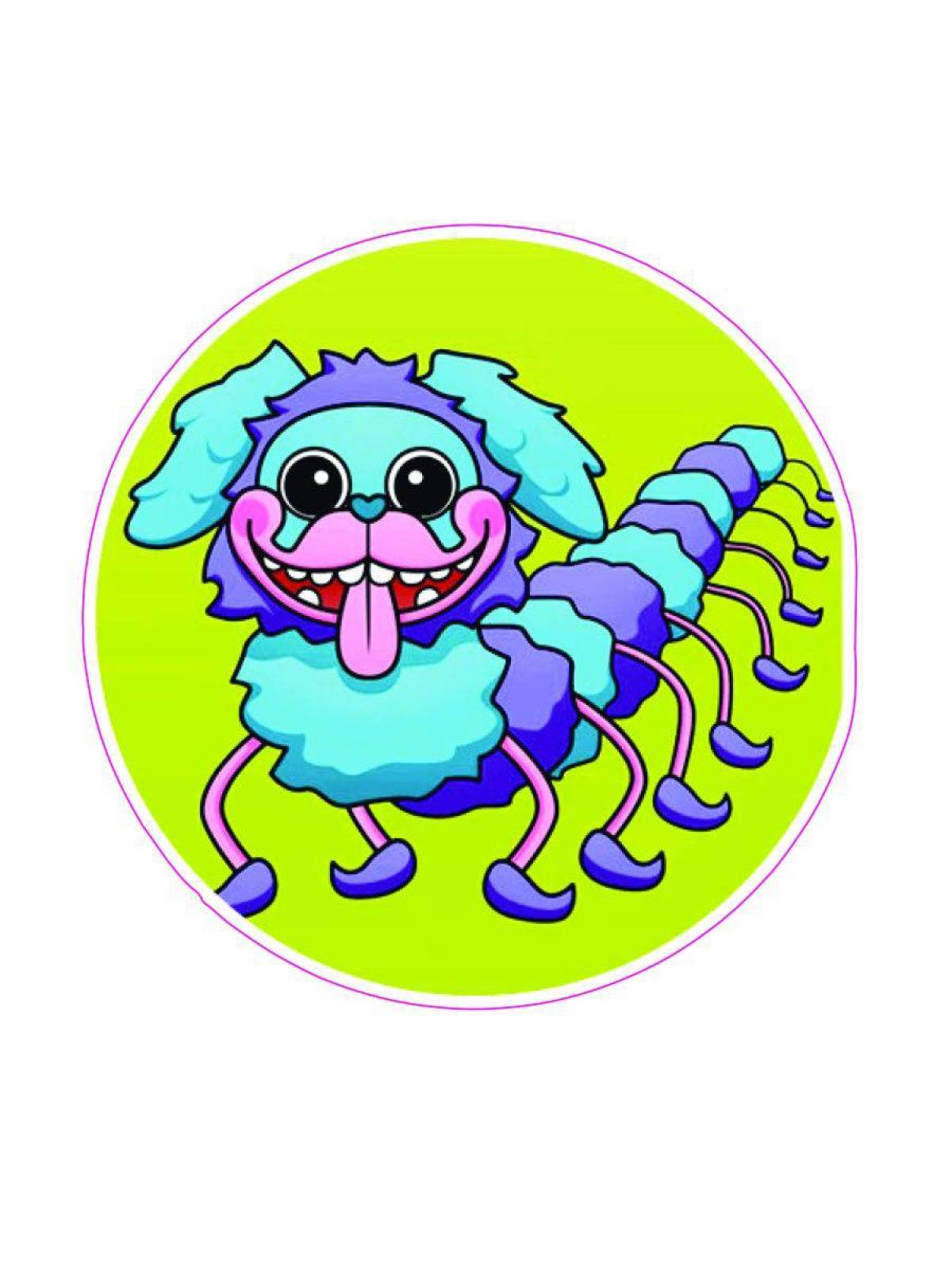 Pug Caterpillar Live Coloring Page