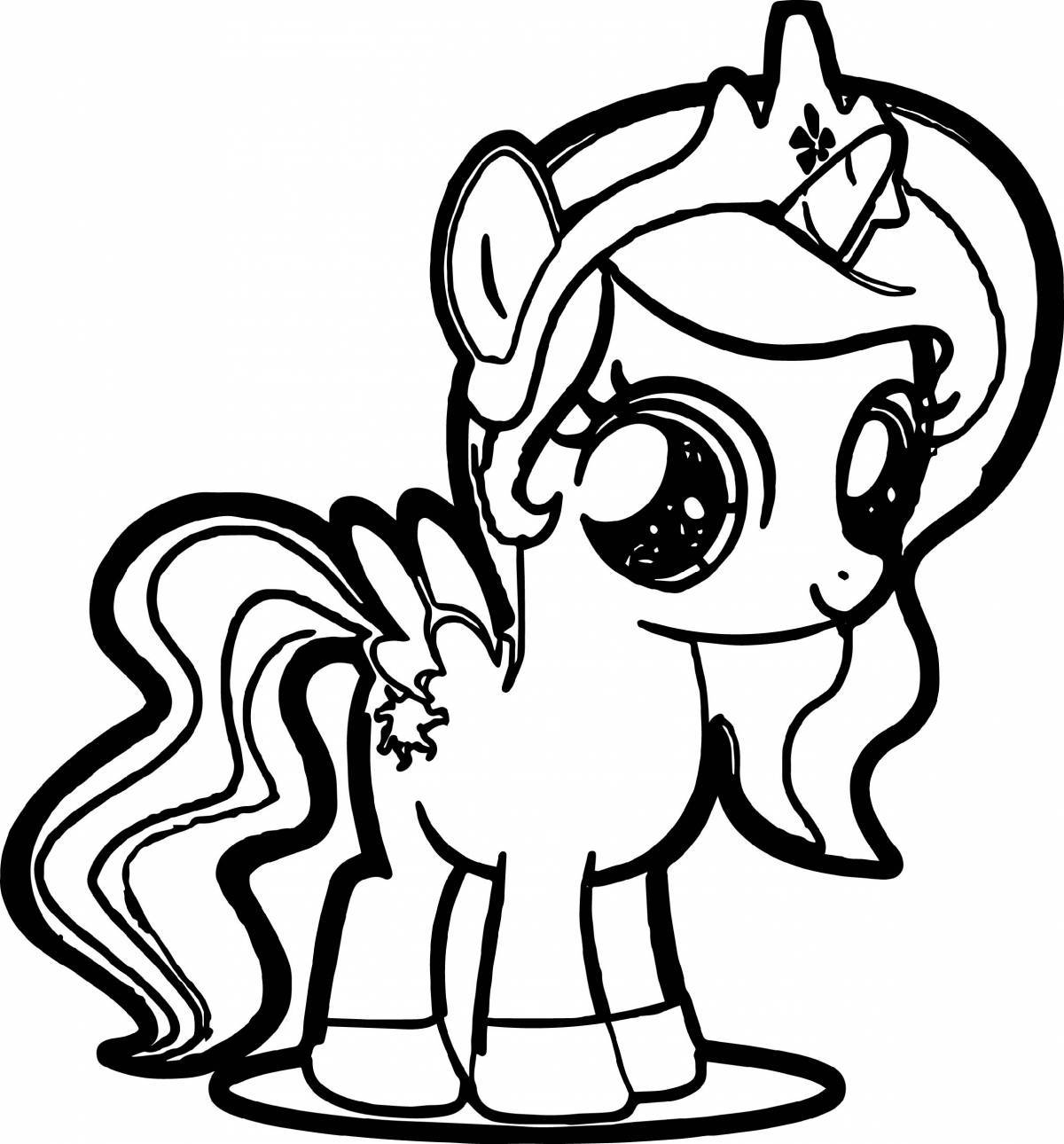 Charming pony coloring book