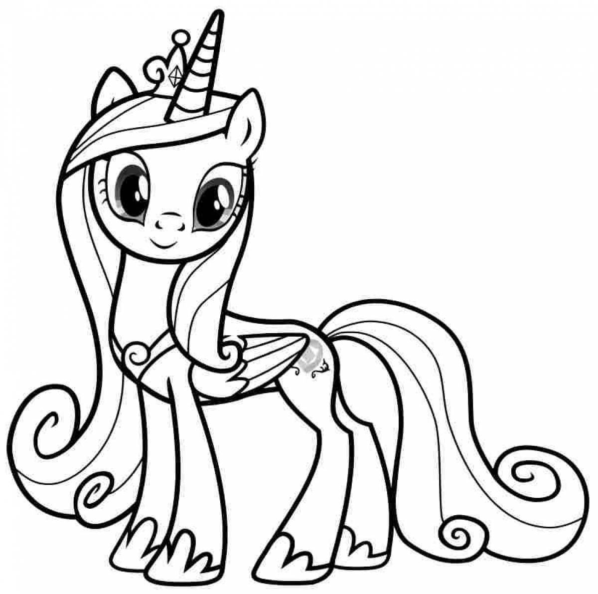 Magic pony coloring page