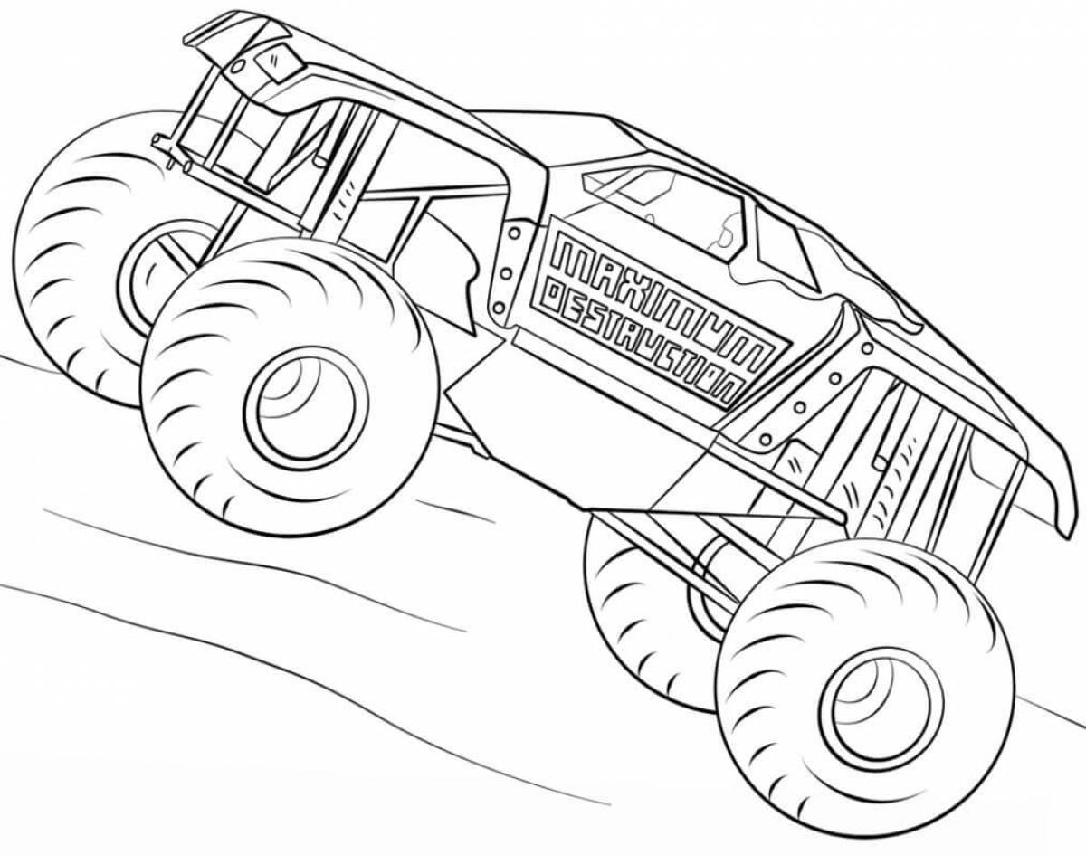 Monstrously colossal monster truck coloring book