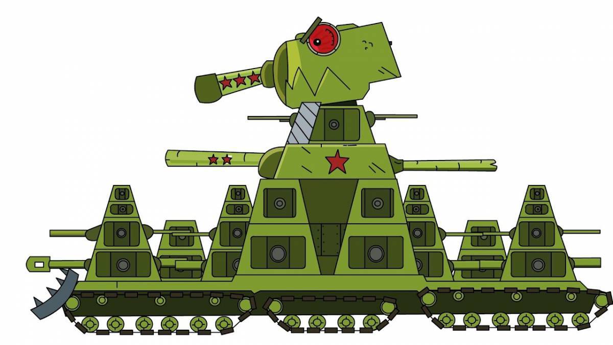 Раскраска танк majestic kv 44