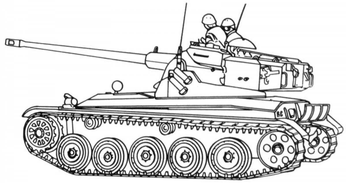 Coloring page magnificent tank kv 44