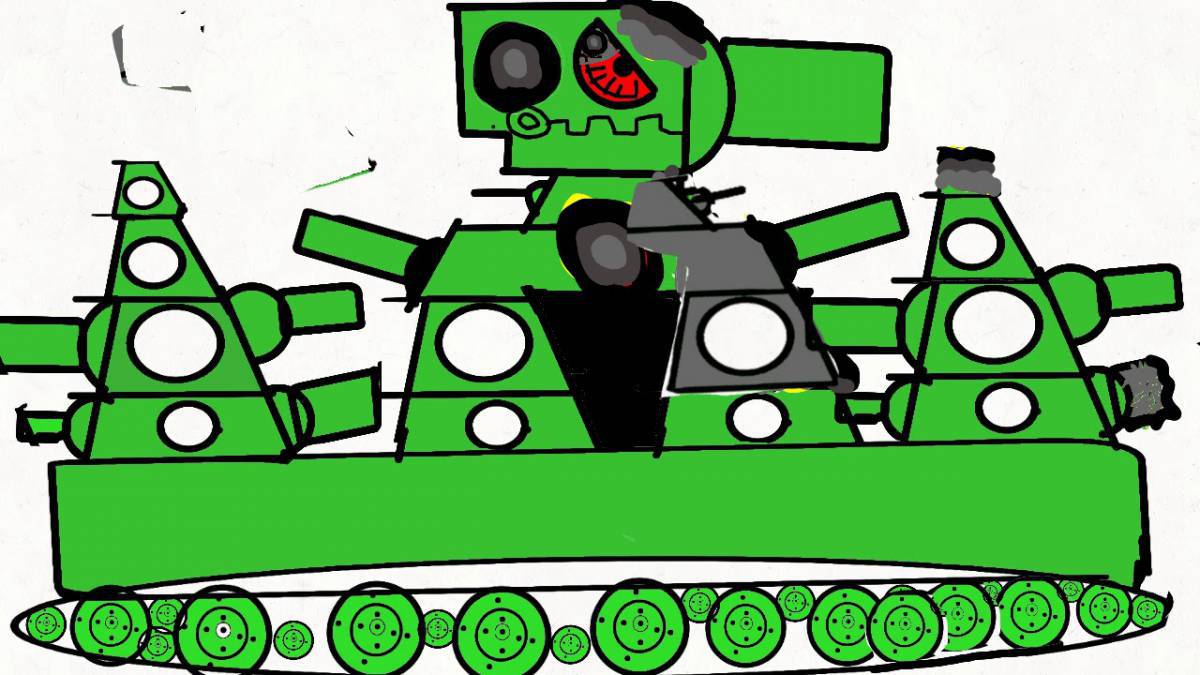 Великолепный танк кв 44 раскраска