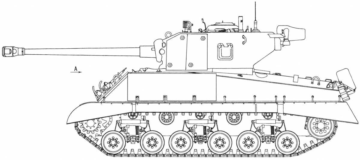 Раскраска яркий танк кв 44