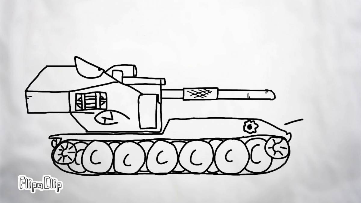 Раскраска необычный танк кв 44