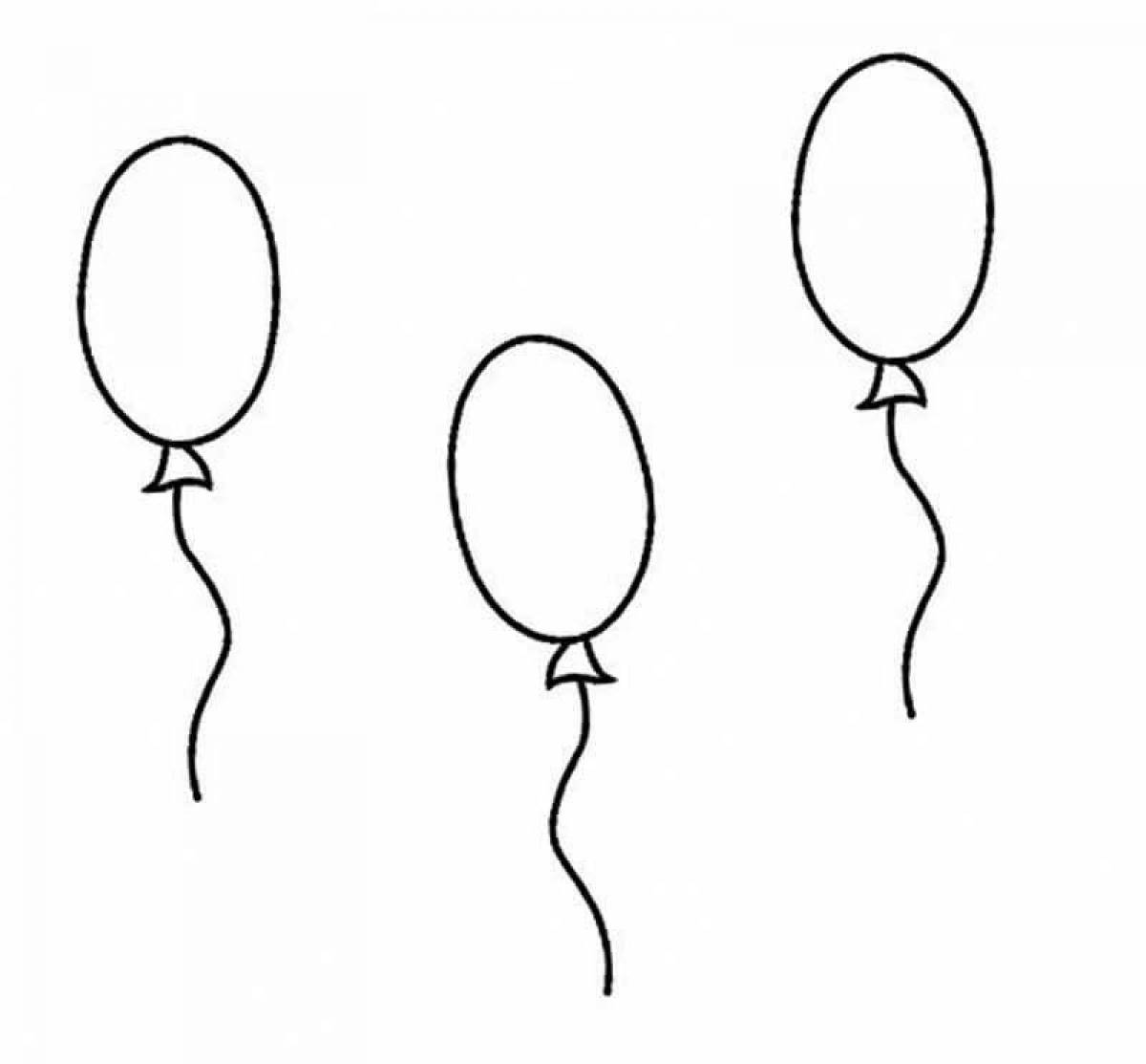 Небольшой легкий шарик. Воздушный шарик раскраска. Шарики раскраска. Раскраска шарики воздушные для детей. Рисование воздушными шариками.