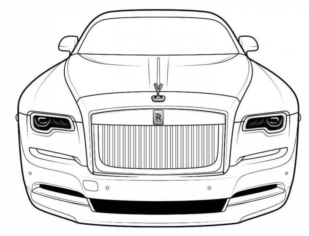 Раскраска Rolls Royce Wraith