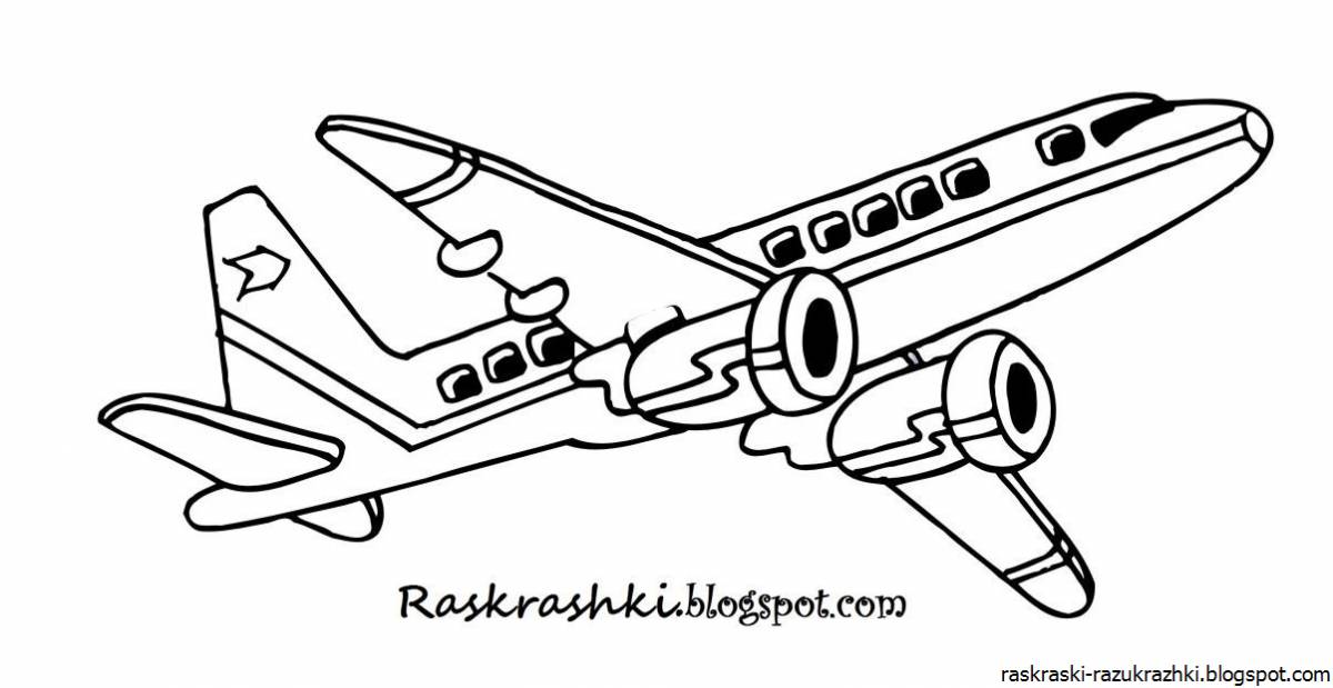 Nice airplane coloring pages for boys