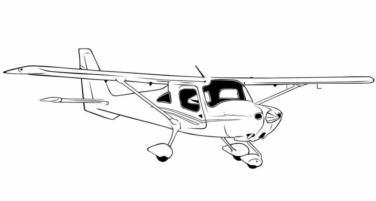 Impressive airplane coloring book for boys