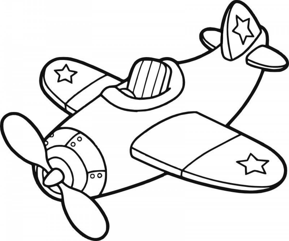 Coloring bright plane for boys
