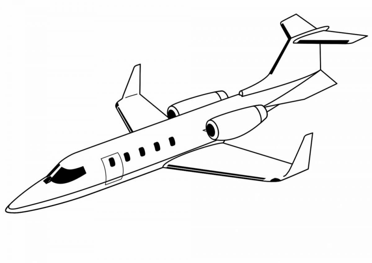 Fun coloring pages with airplanes for boys