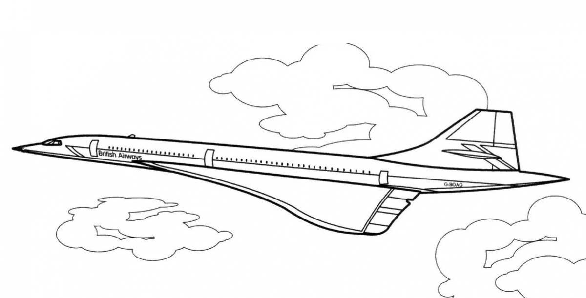 Coloring book animated planes for boys