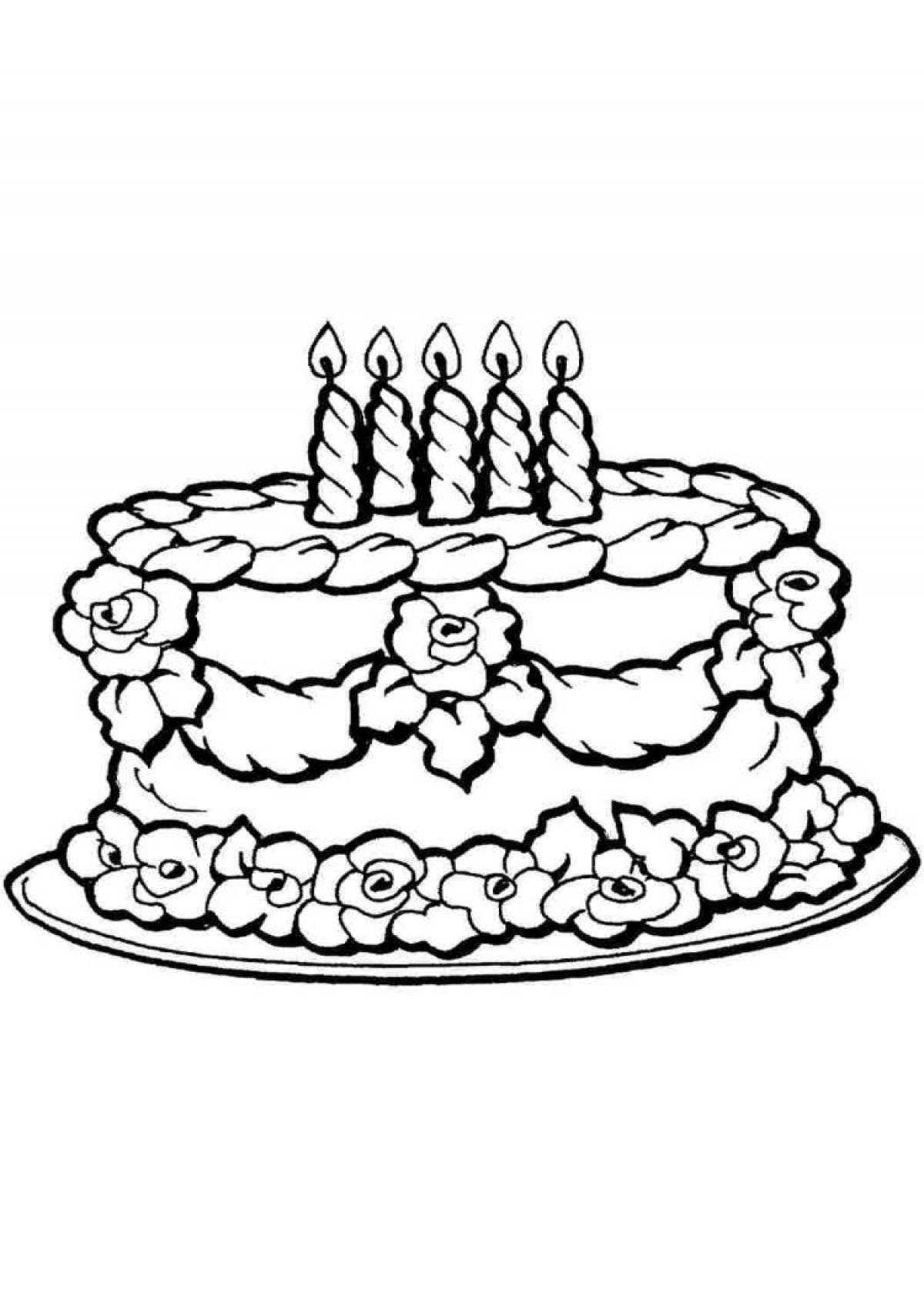 Glitter happy birthday grandma coloring page