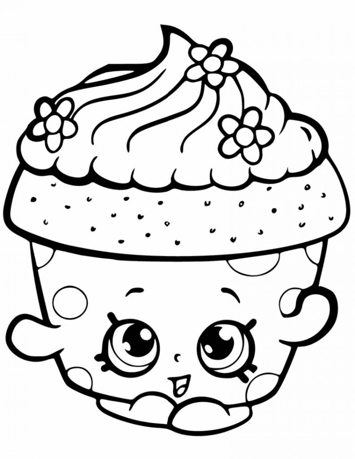 Sweet shopkins coloring page