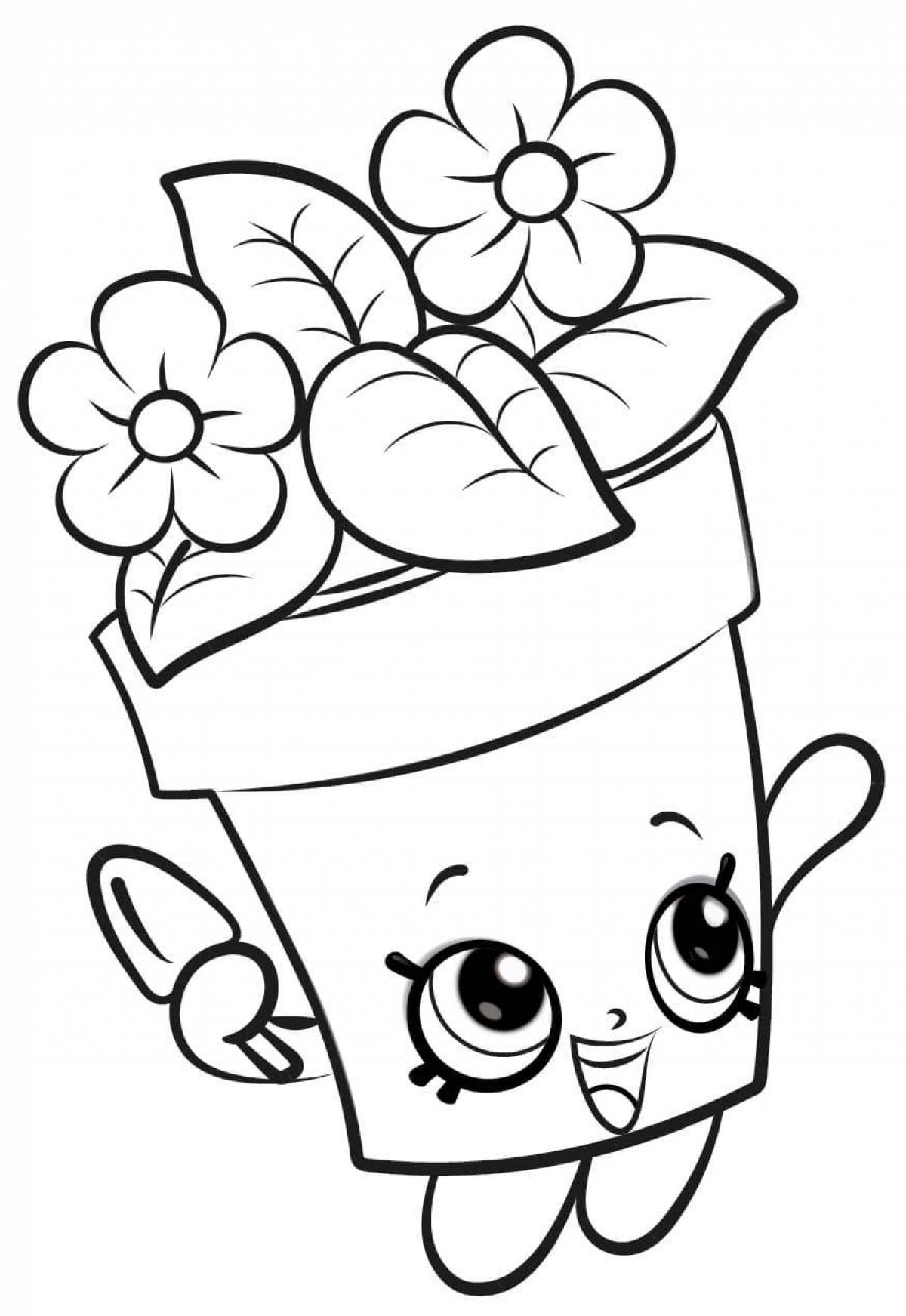 Lovely shopkins coloring page