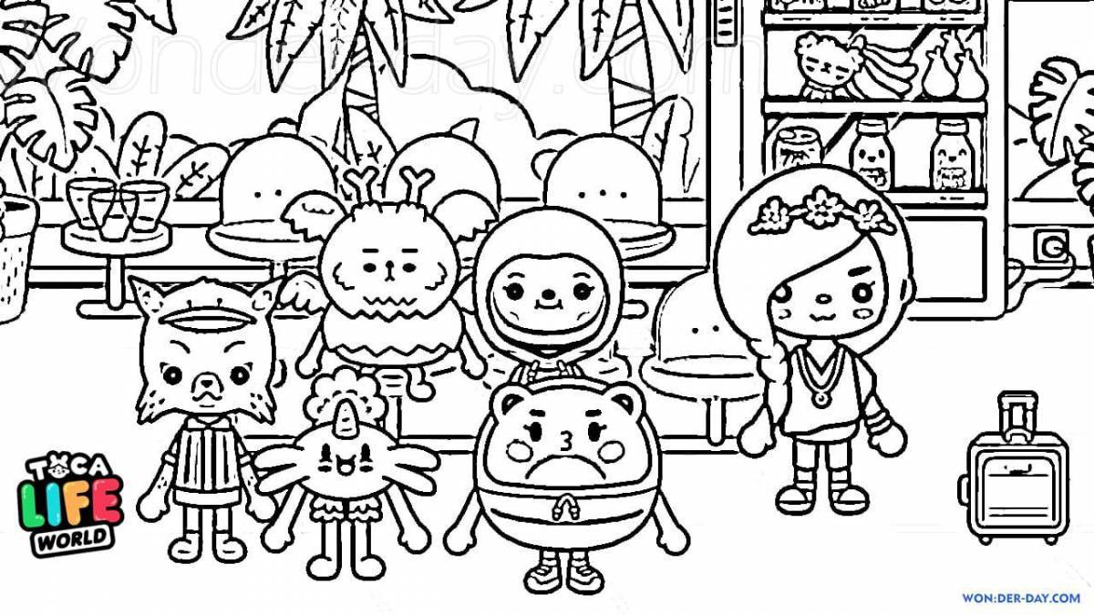 Crazy little people coloring book
