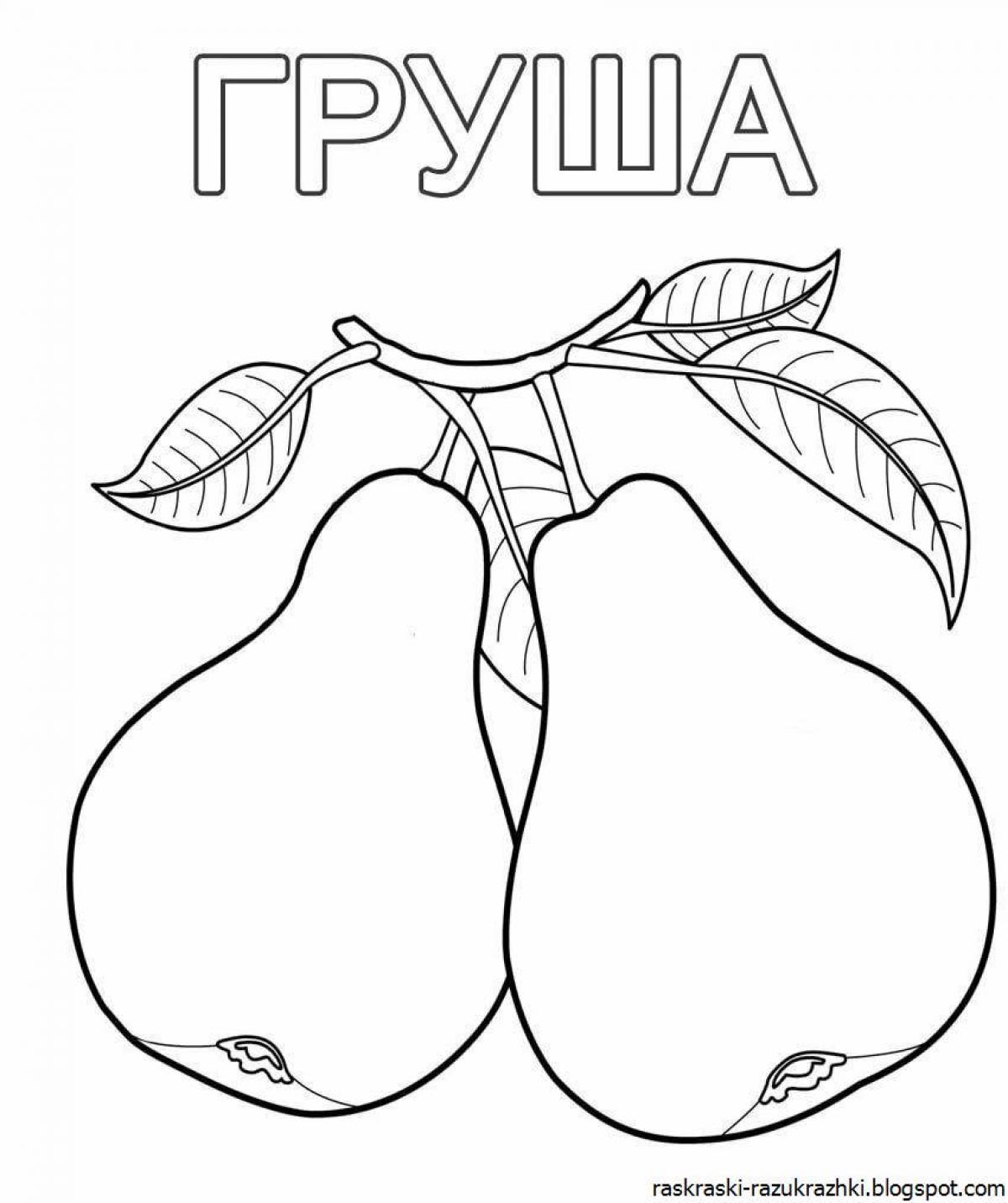 Fun fruits and vegetables coloring pages for kids