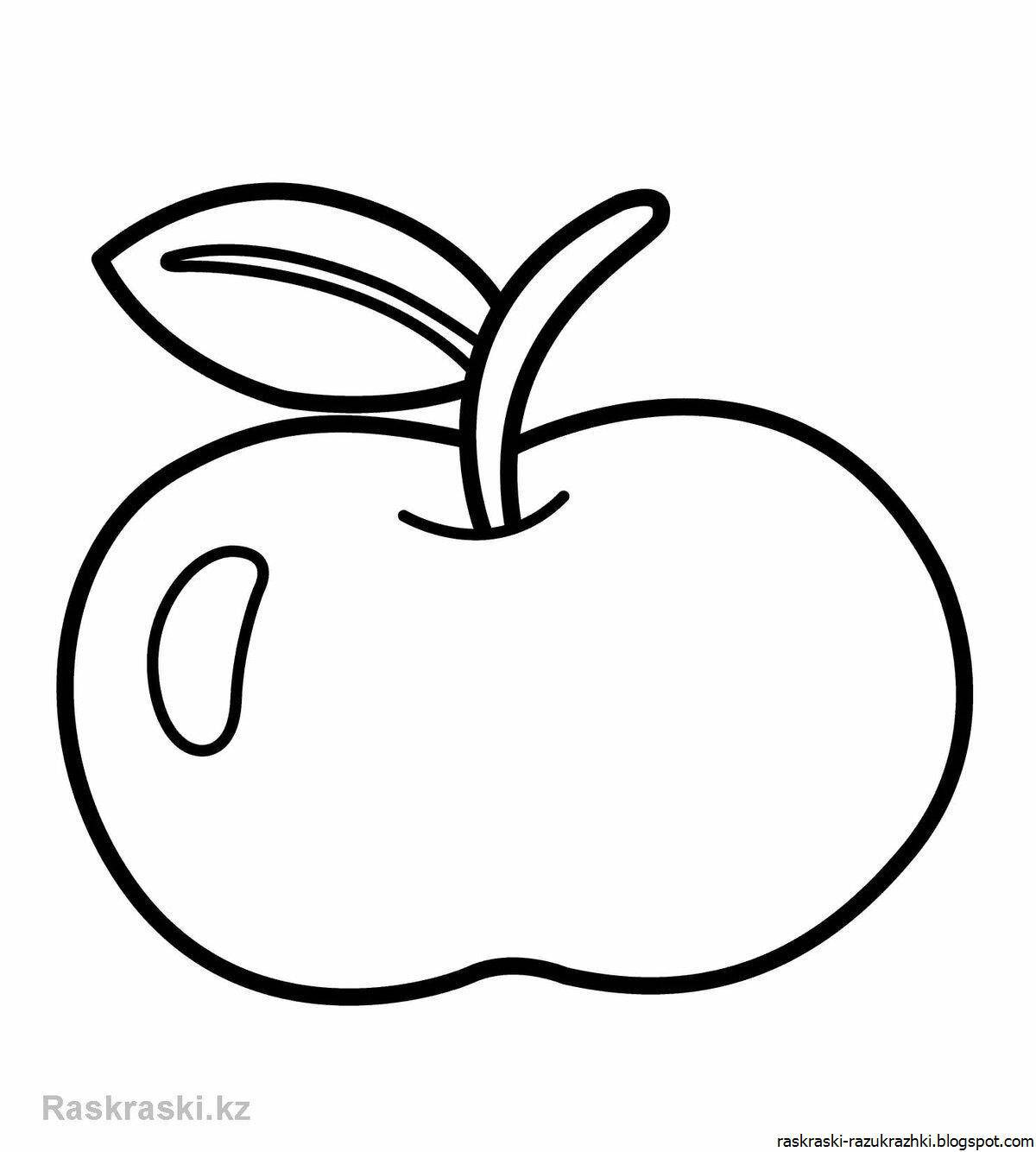 Fabulous fruits and vegetables coloring pages for kids