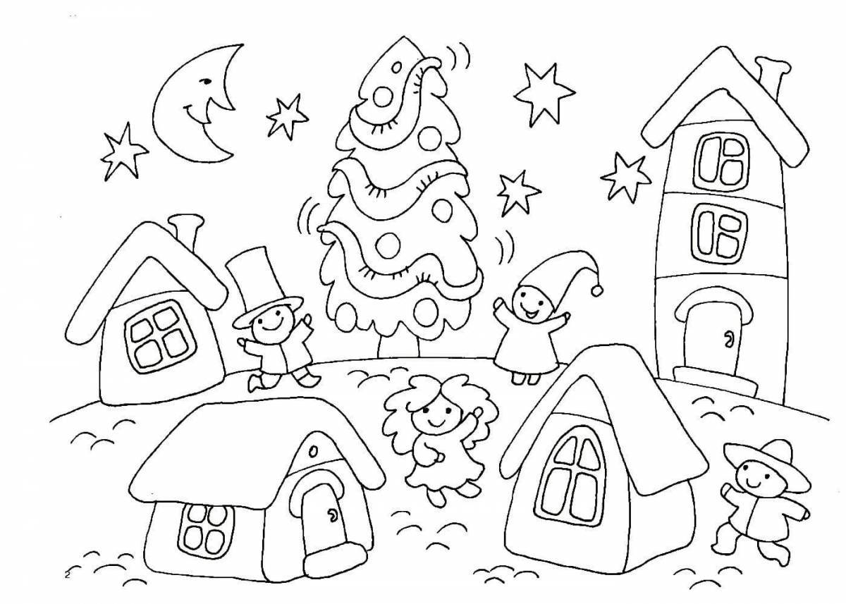 Festive children's Christmas coloring book