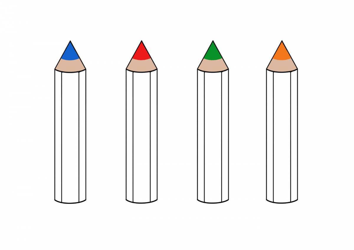 Интригующая раскраска «два карандаша»