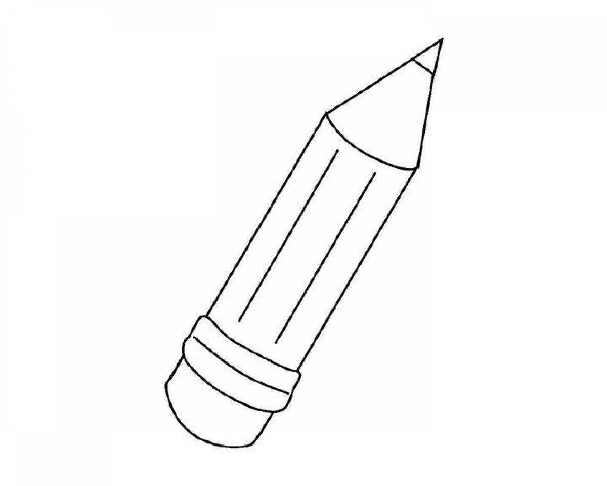 Two pencils coloring page charm
