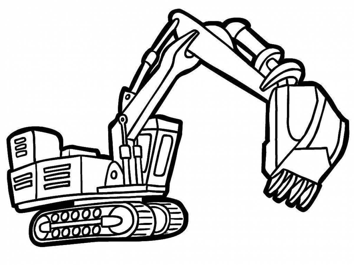 Fabulous excavator coloring book for kids
