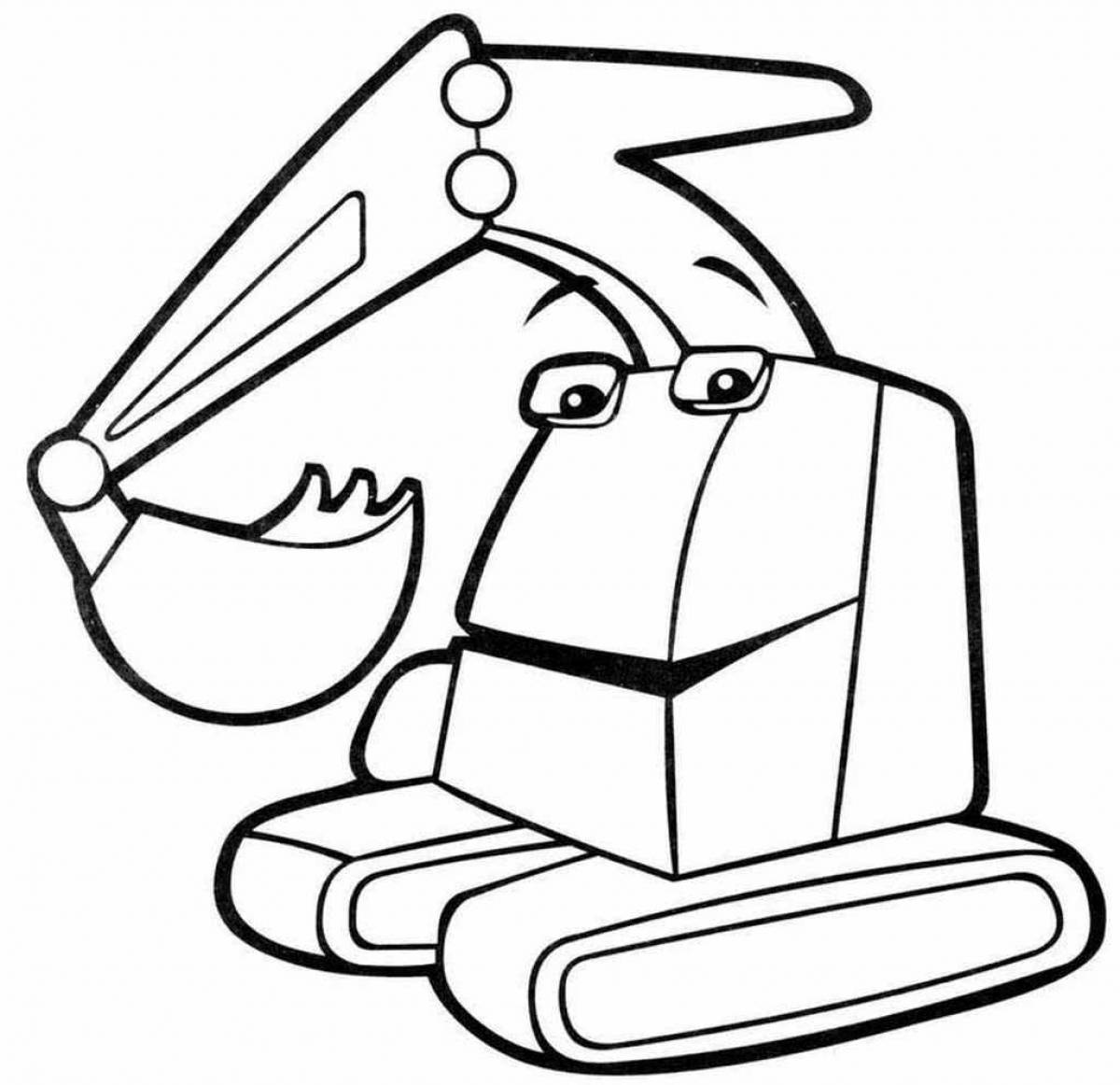 Great excavator coloring book for kids