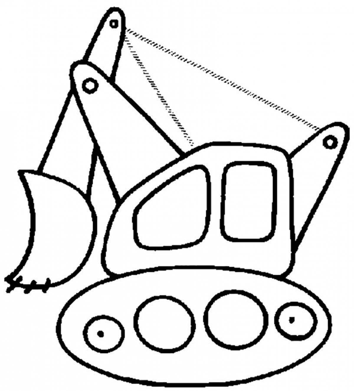 Colorific excavator coloring pages for kids