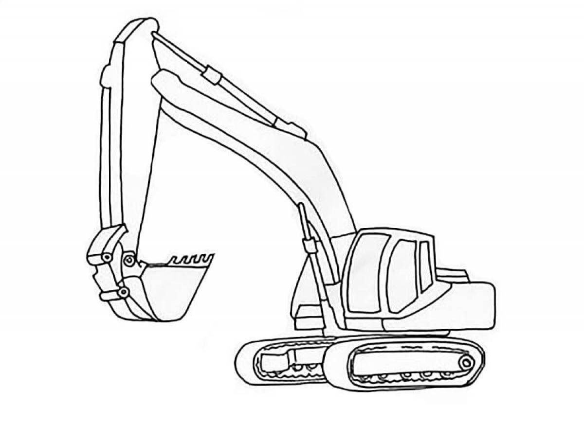 Amazing excavator coloring book for kids
