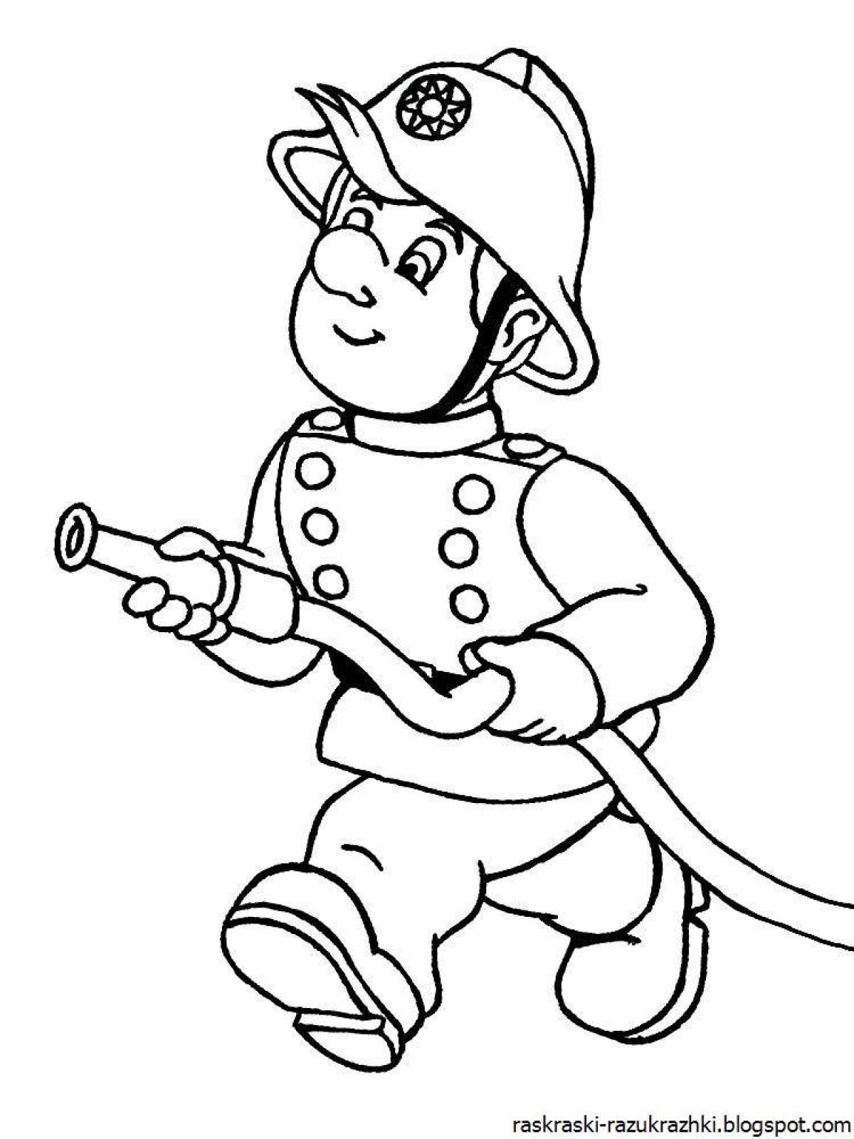 Funny job coloring pages for 5-6 year olds