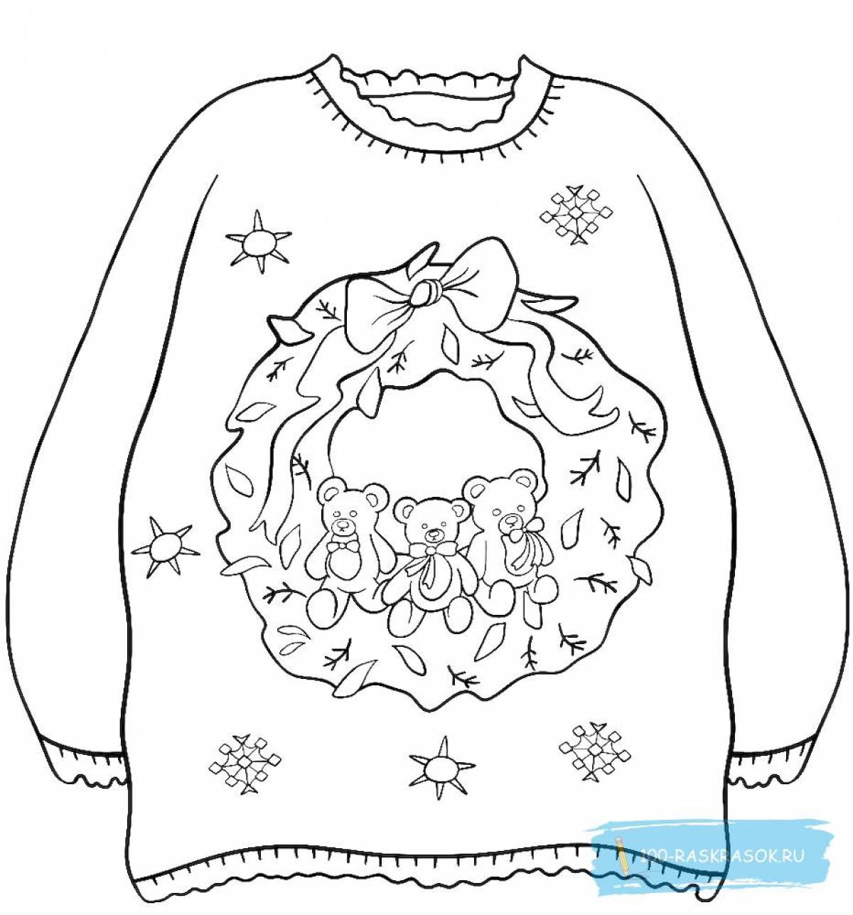 Rampant sweater coloring page