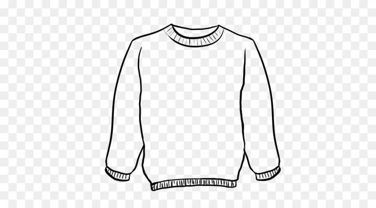 Sweet sweater coloring page