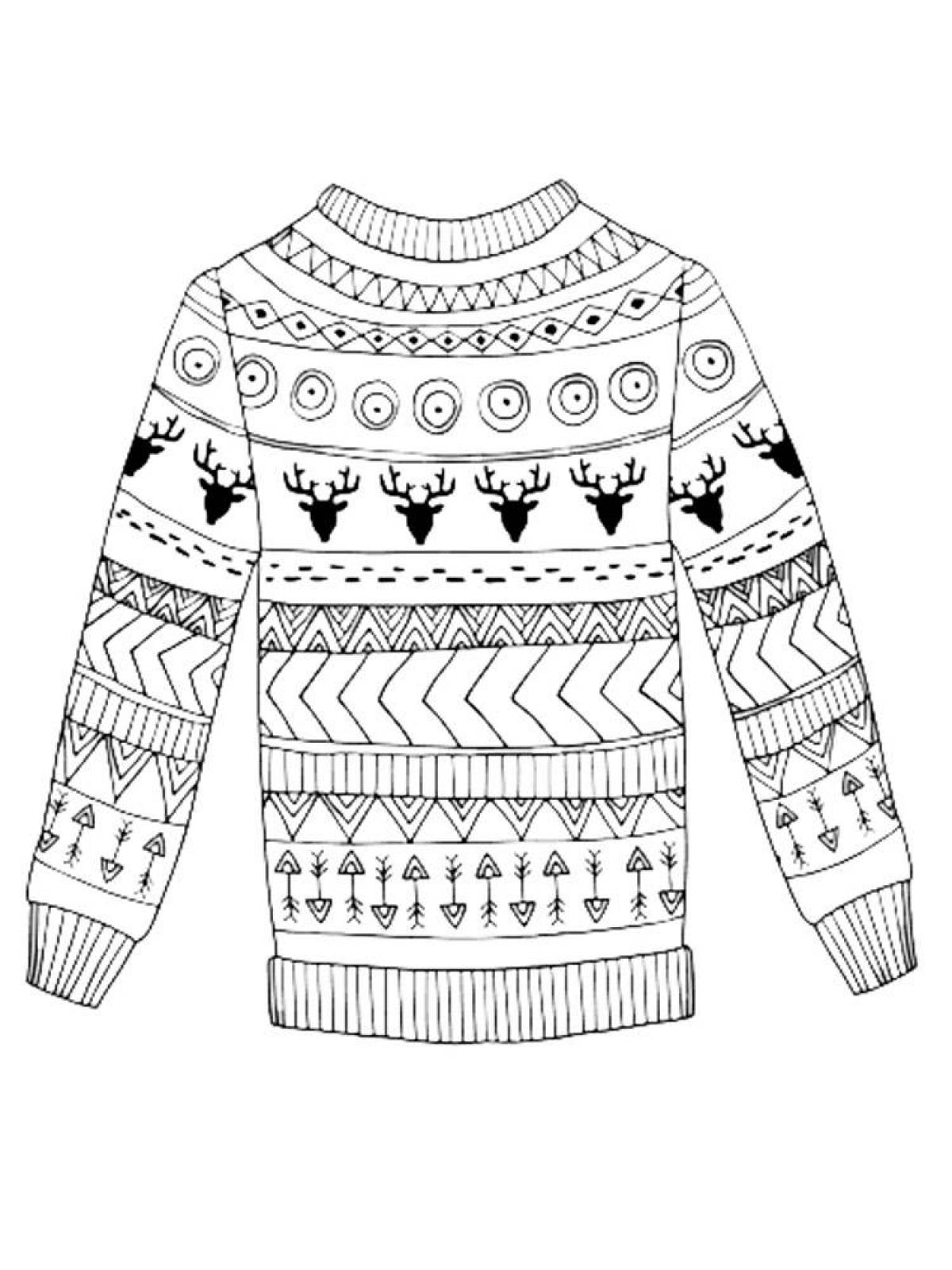 Coloring cute sweater