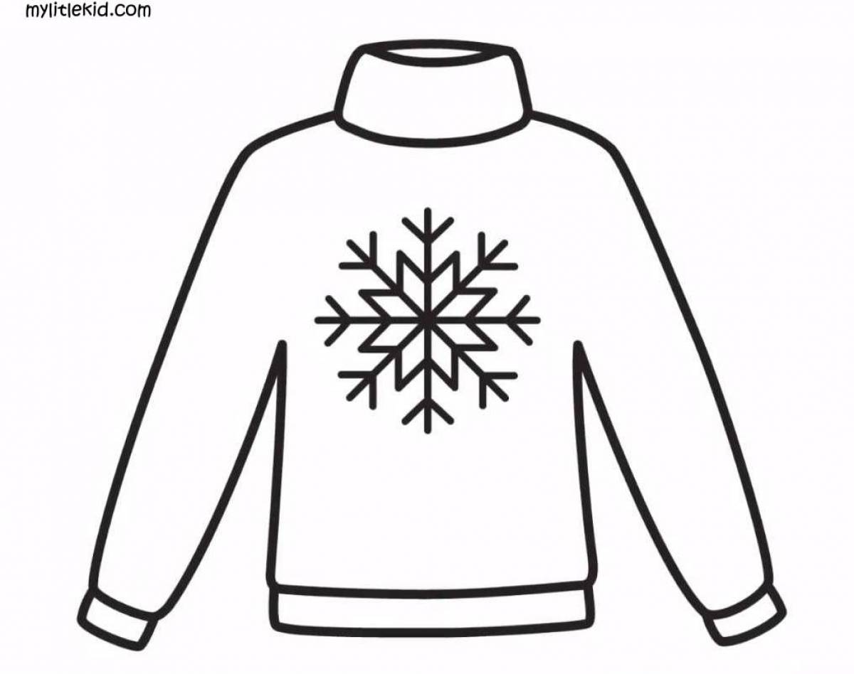 Snuggly sweater coloring page