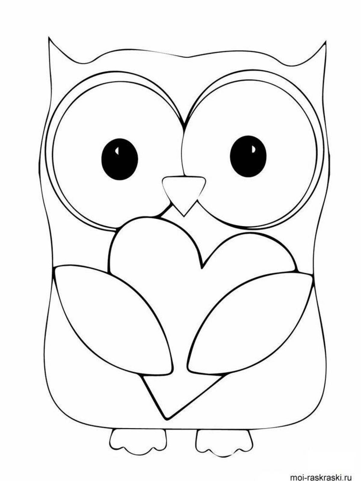 Delightful owl coloring book