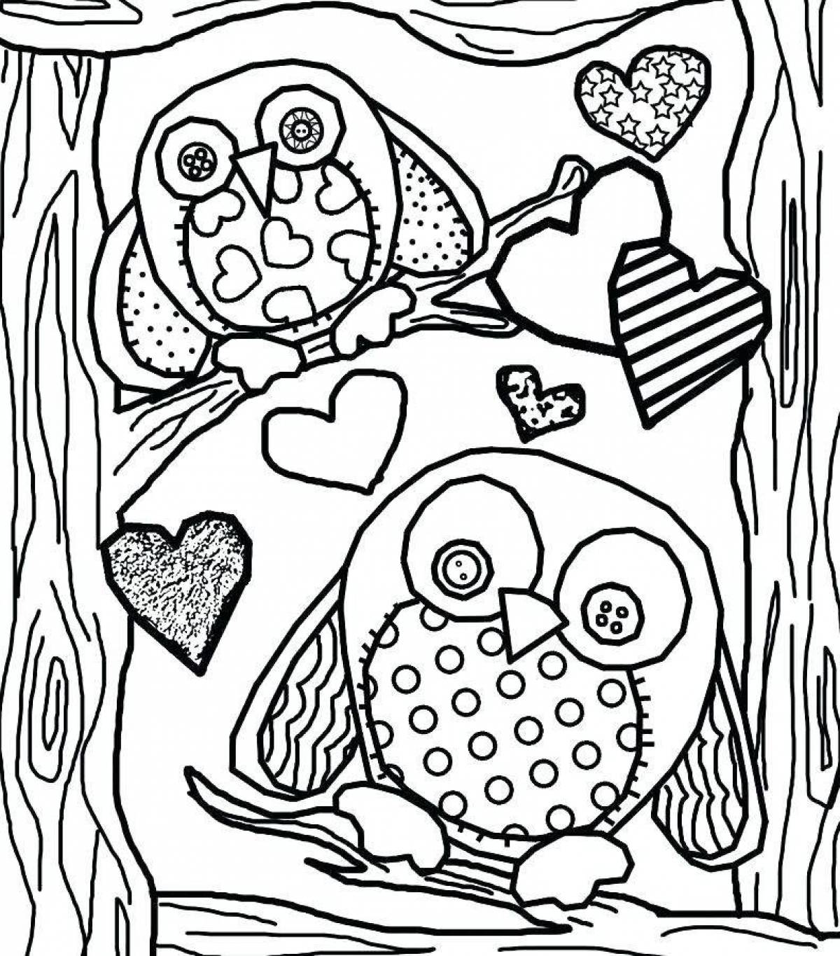 Exquisite owl coloring book
