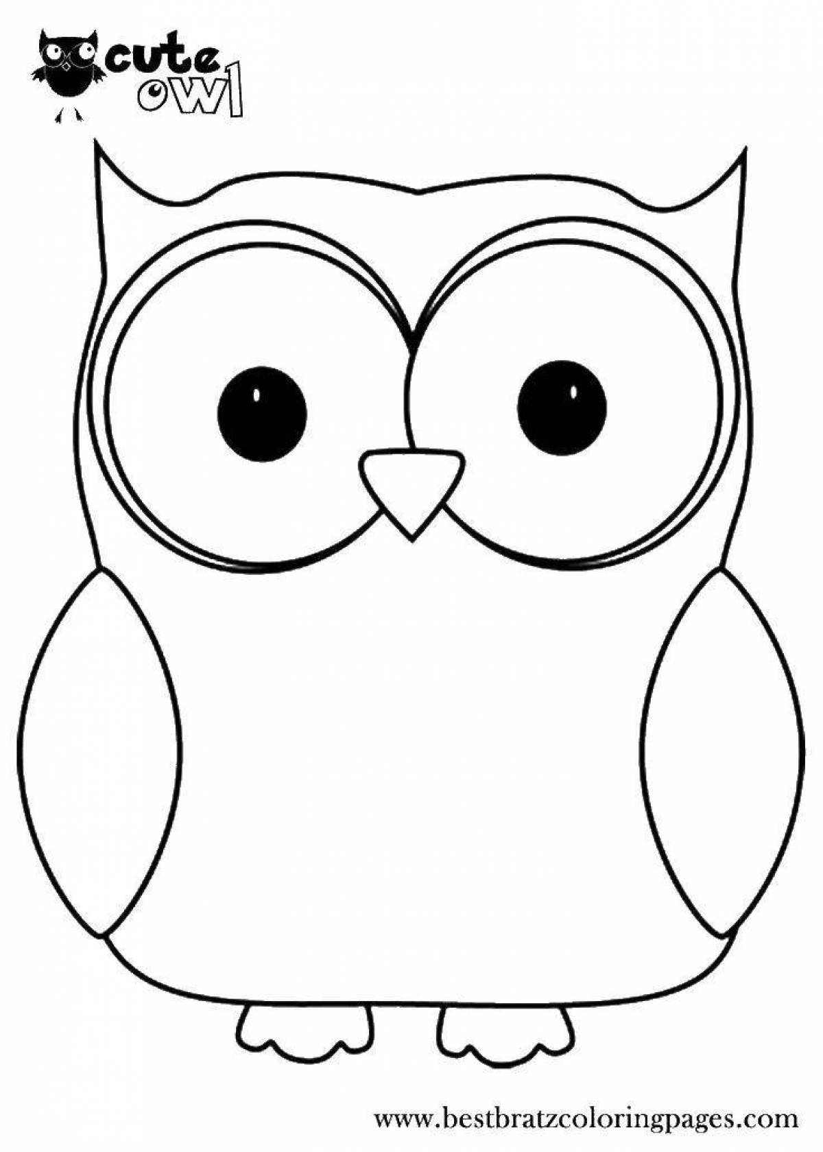 Fine owl coloring book